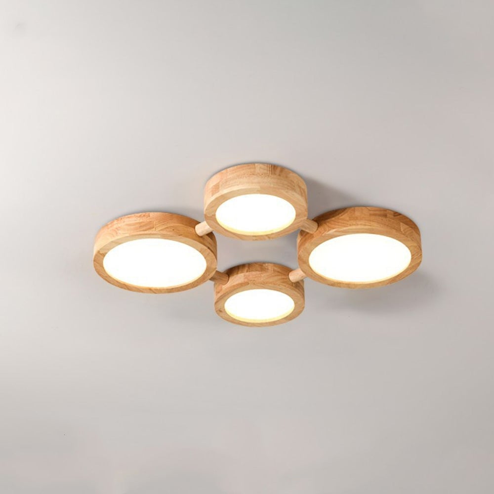 Multi-Heads Wood Retro LED Ceiling Light - Lumpaz