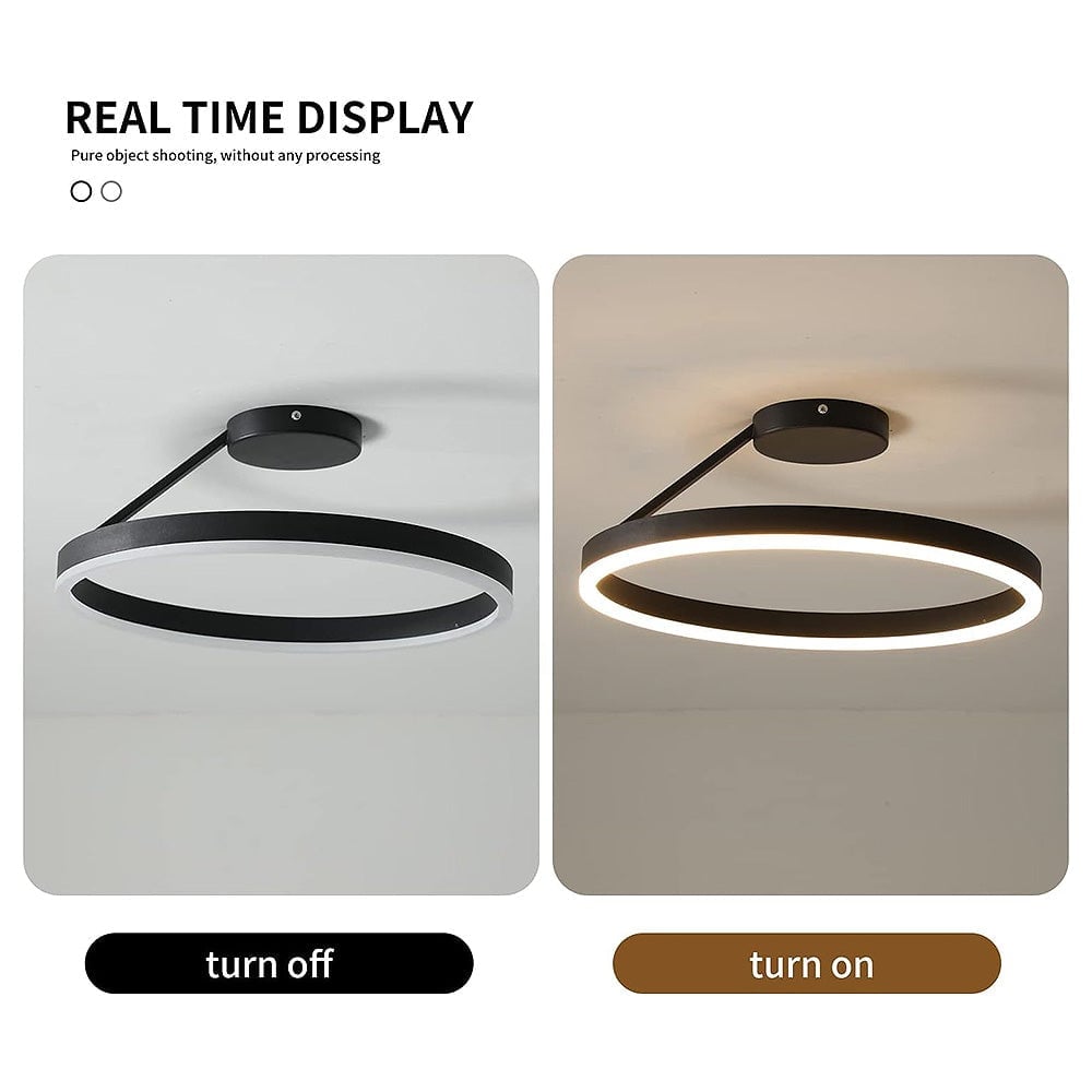 Nordic LED Geometry Circle Ceiling Light - Lumpaz