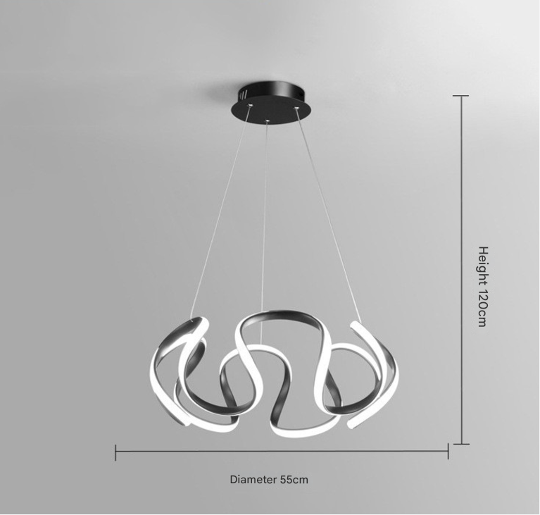 Modern Irregular Flower Metal/Silicone Pendant Light, 3 Colors - Lumpaz