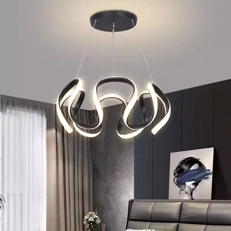 Modern Irregular Flower Metal/Silicone Pendant Light, 3 Colors - Lumpaz