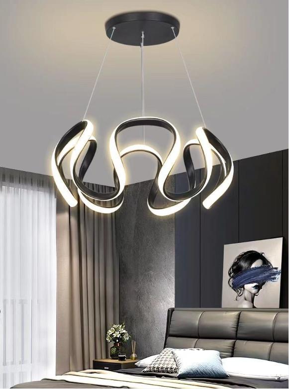 Modern Irregular Flower Metal/Silicone Pendant Light, 3 Colors - Lumpaz