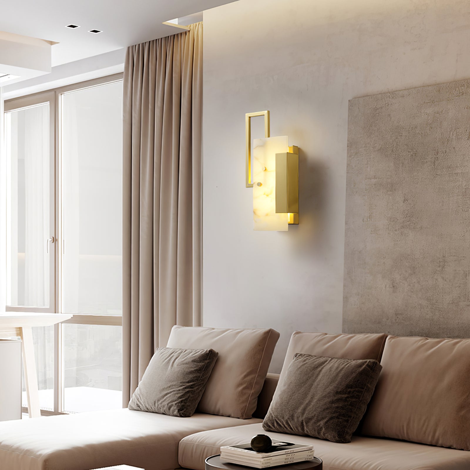 Althea Alabaster Wall Sconce - Lumpaz