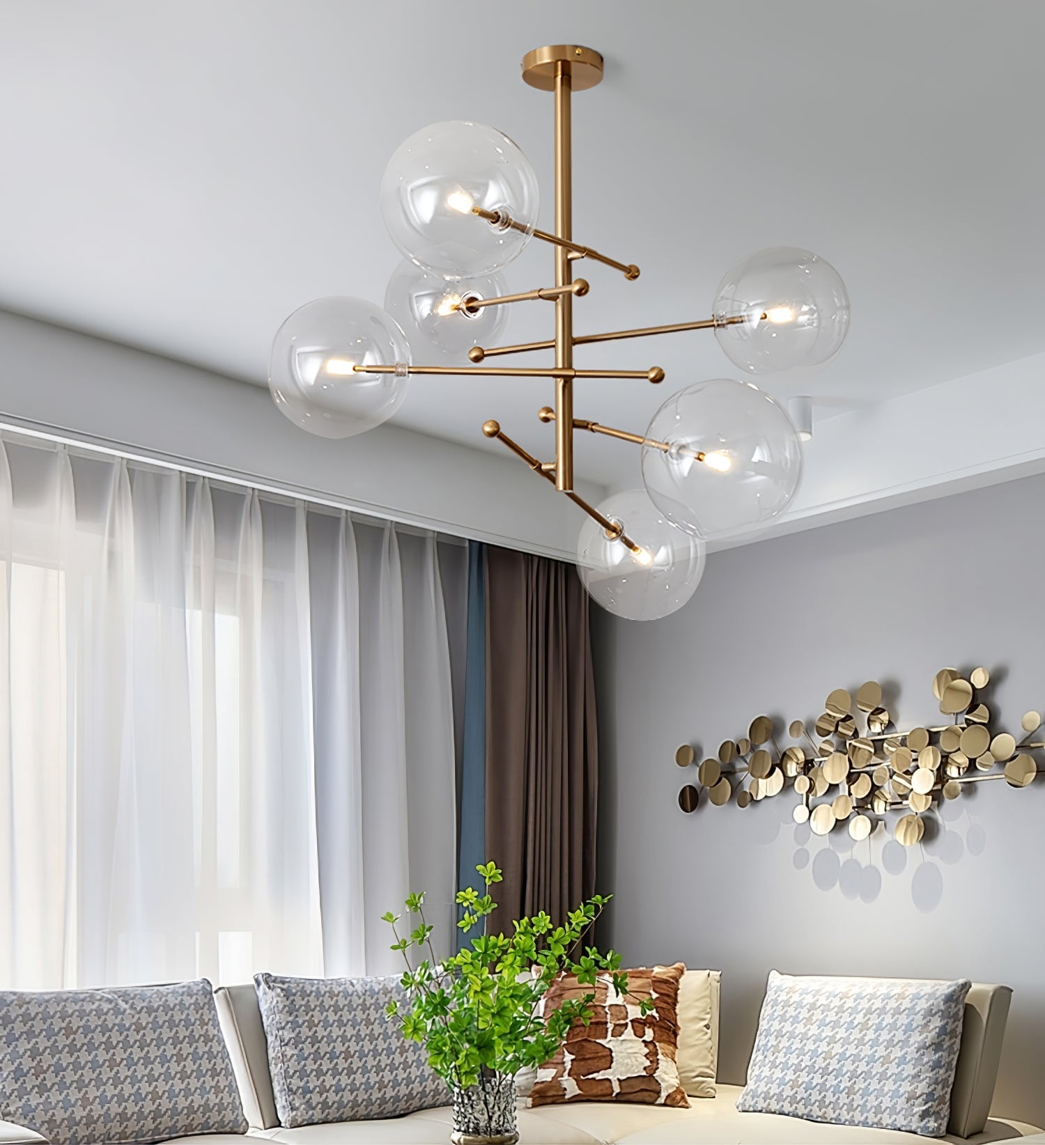 Glass Globe Mobile Chandelier - Lumpaz