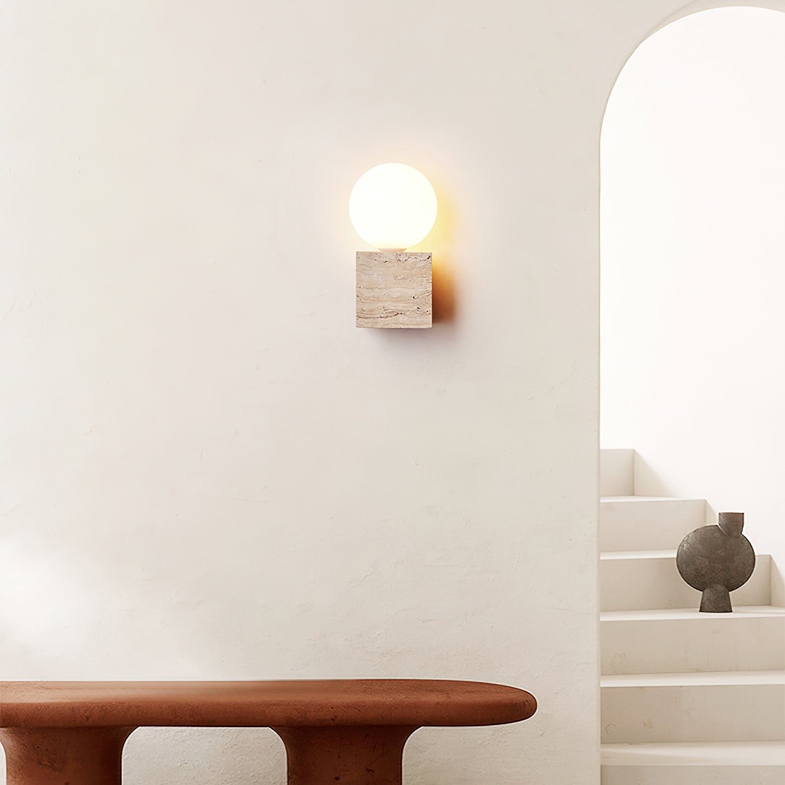 Cube Stone Wall Lamp - Lumpaz