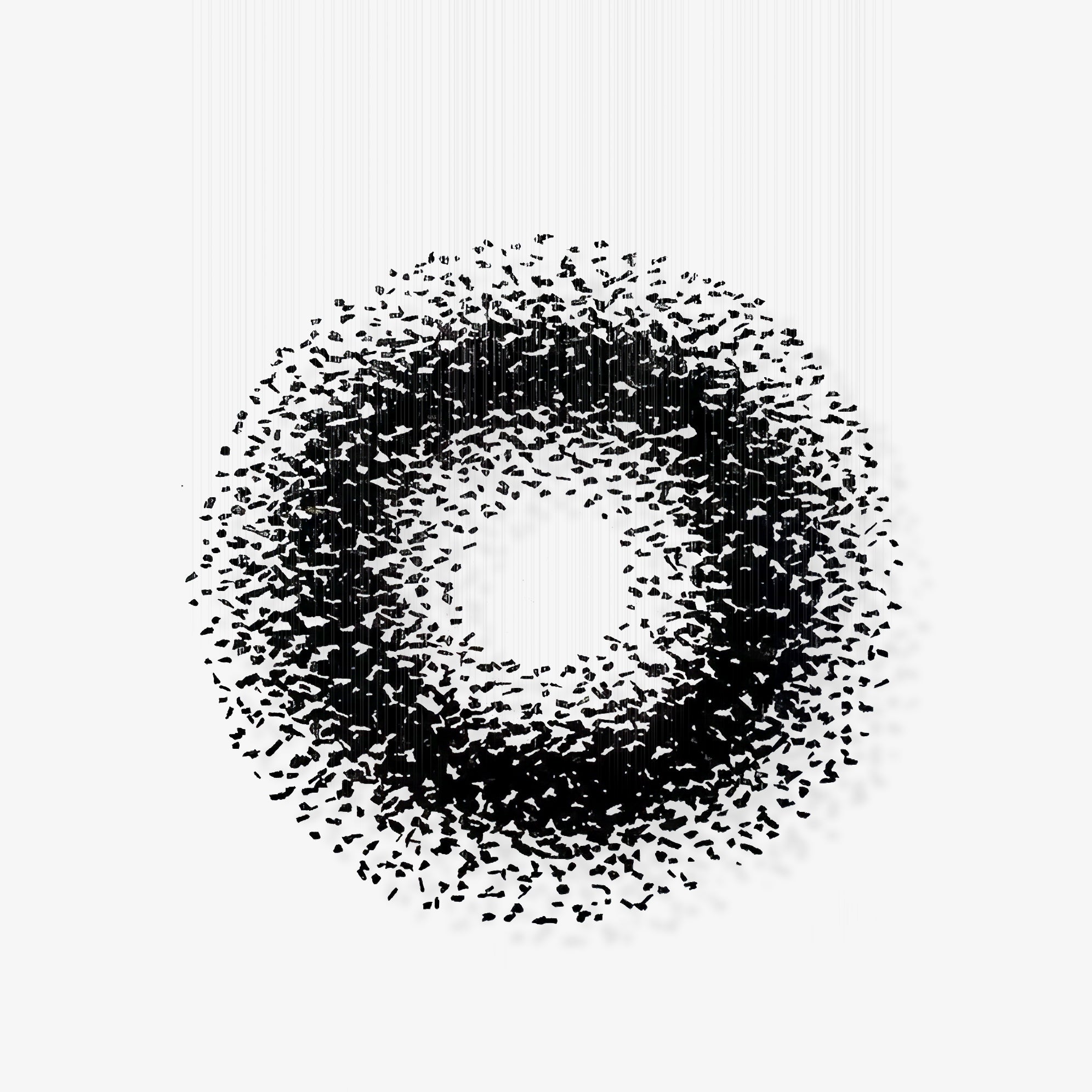 Charcoal Cascade Pixel Chandelier - Lumpaz