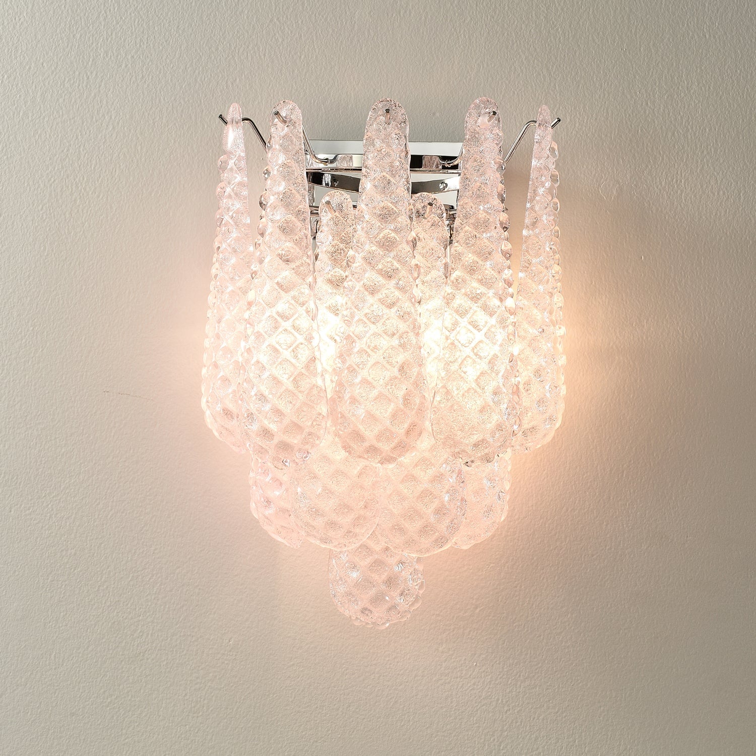 Pink Waffle Wall Sconce - Lumpaz