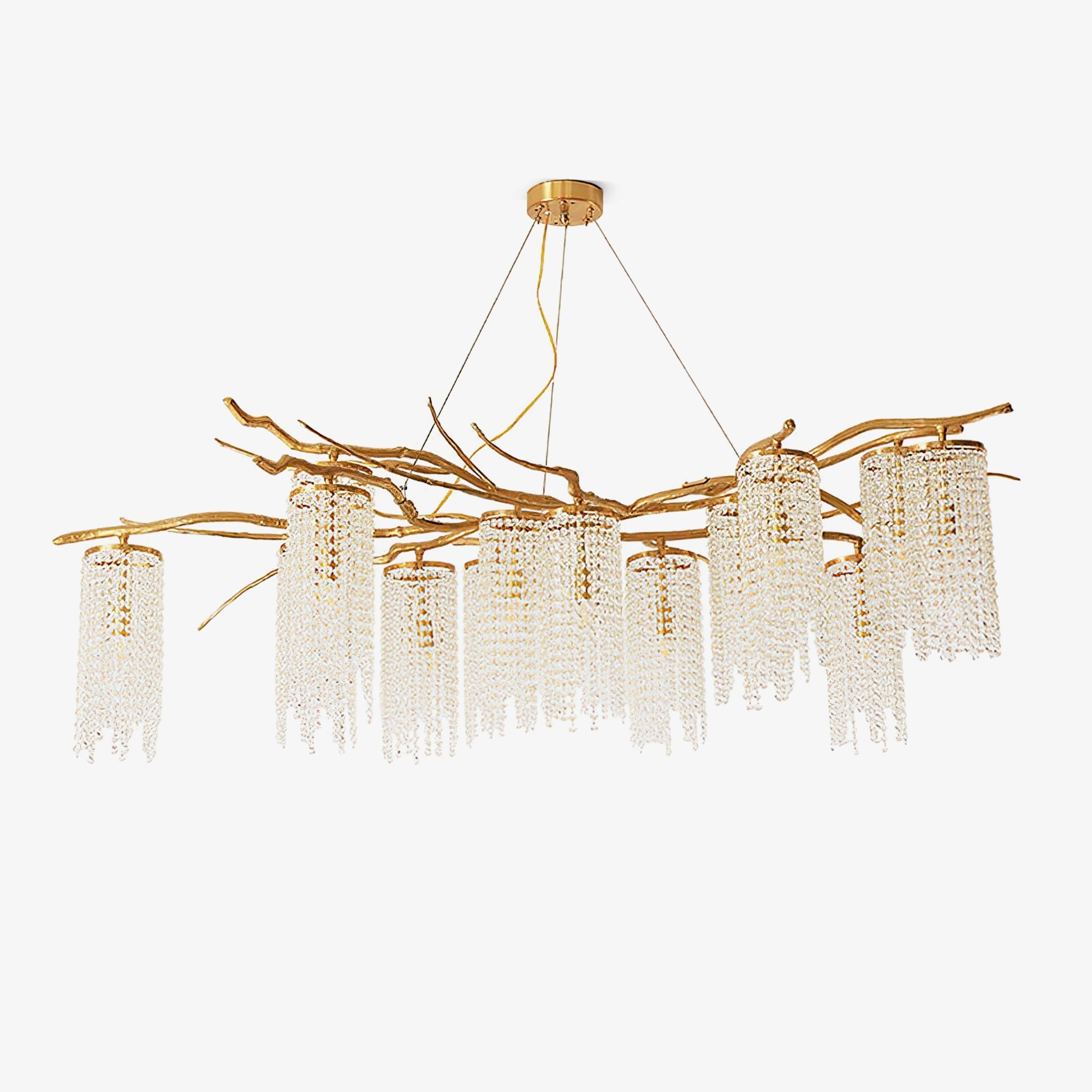Forest Dawn Brass Chandelier - Lumpaz