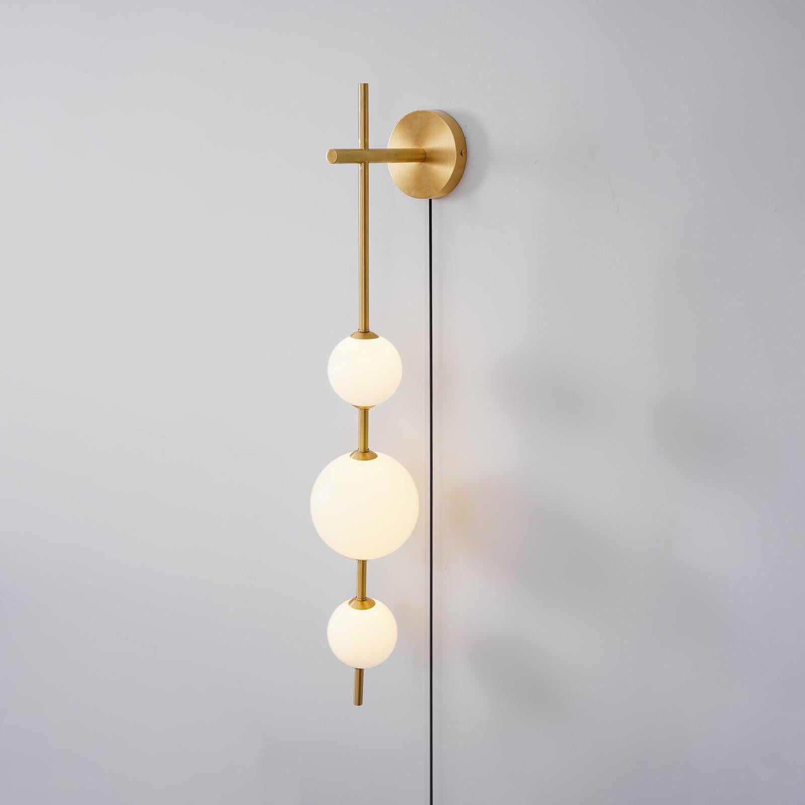 Vertical Globe Plug-in Wall Lamp - Lumpaz