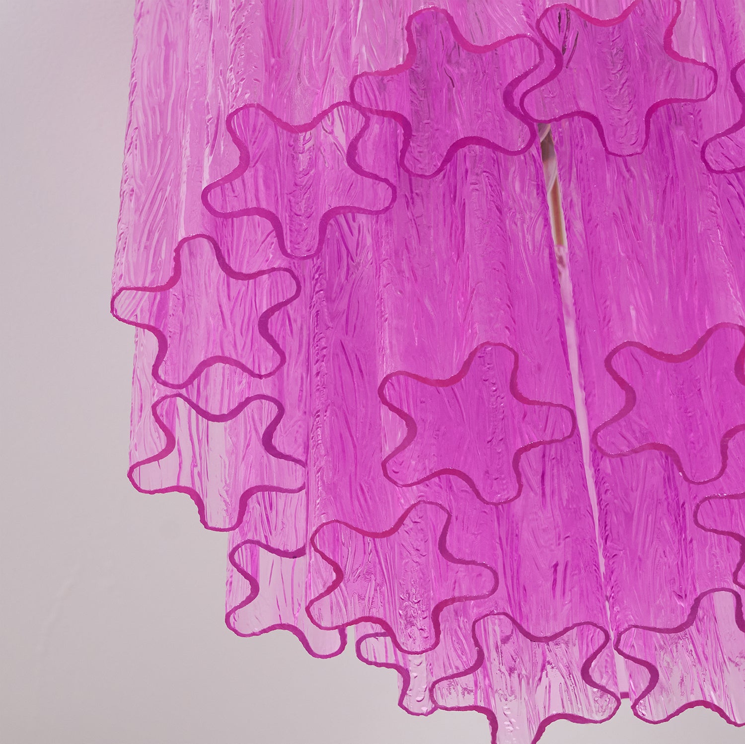 Fiora Rose Red Glass Ceiling Lamp - Lumpaz