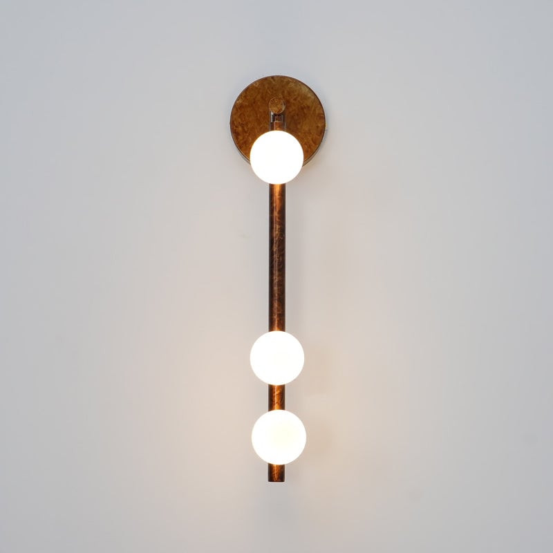 Brass Glass Tube Plug-in Wall Lamp - Lumpaz