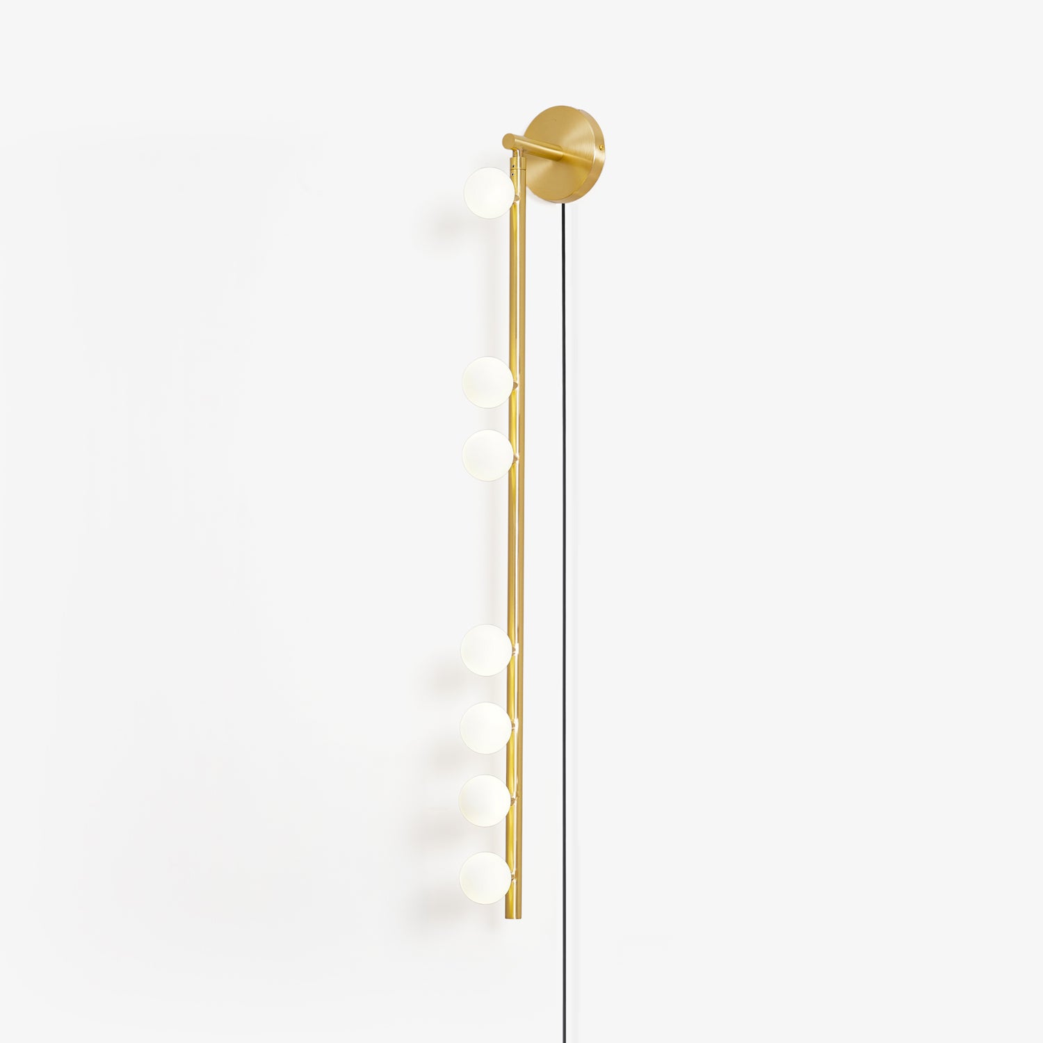 Brass Glass Tube Plug-in Wall Lamp - Lumpaz