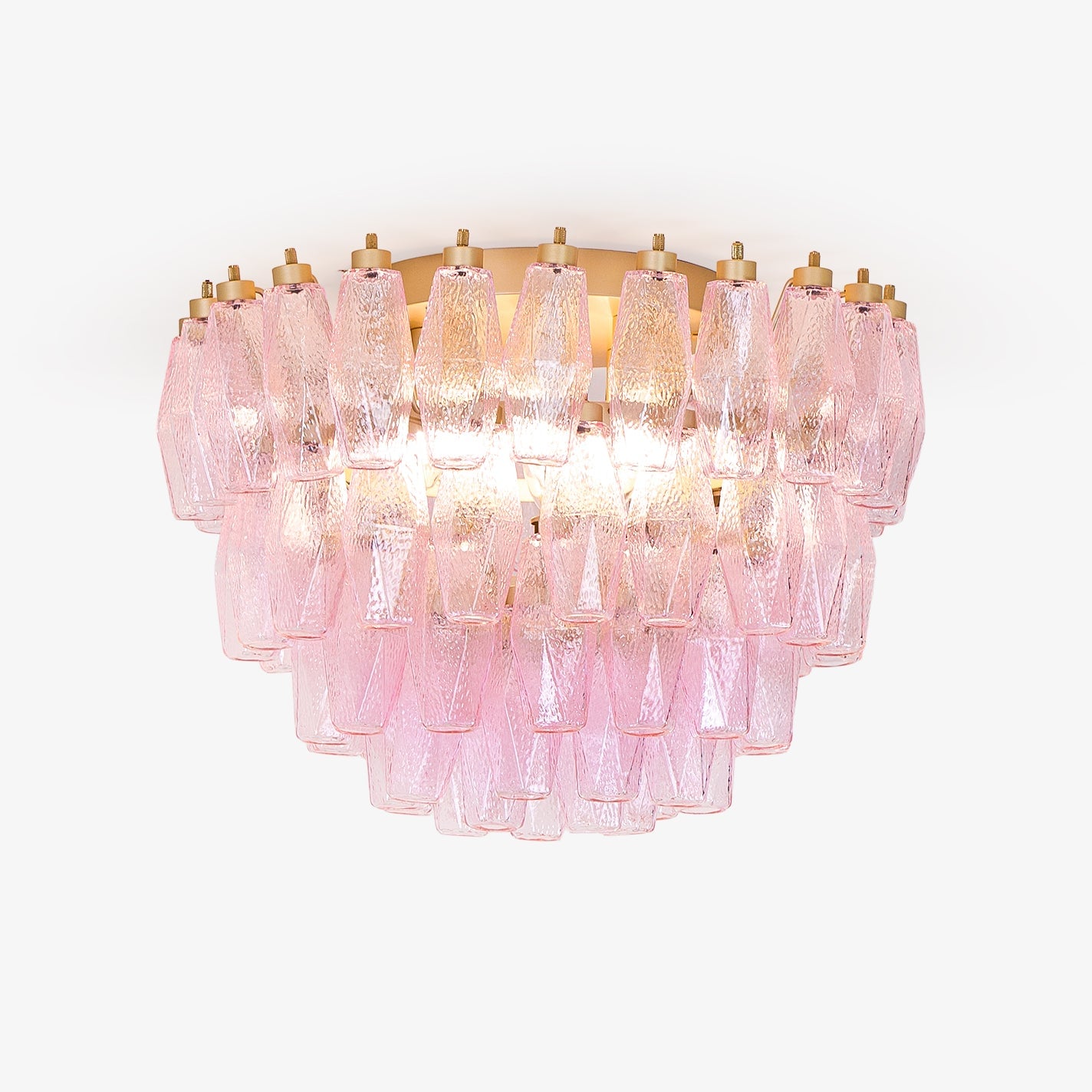 Poliedri Murano Pink Ceiling Light - Lumpaz