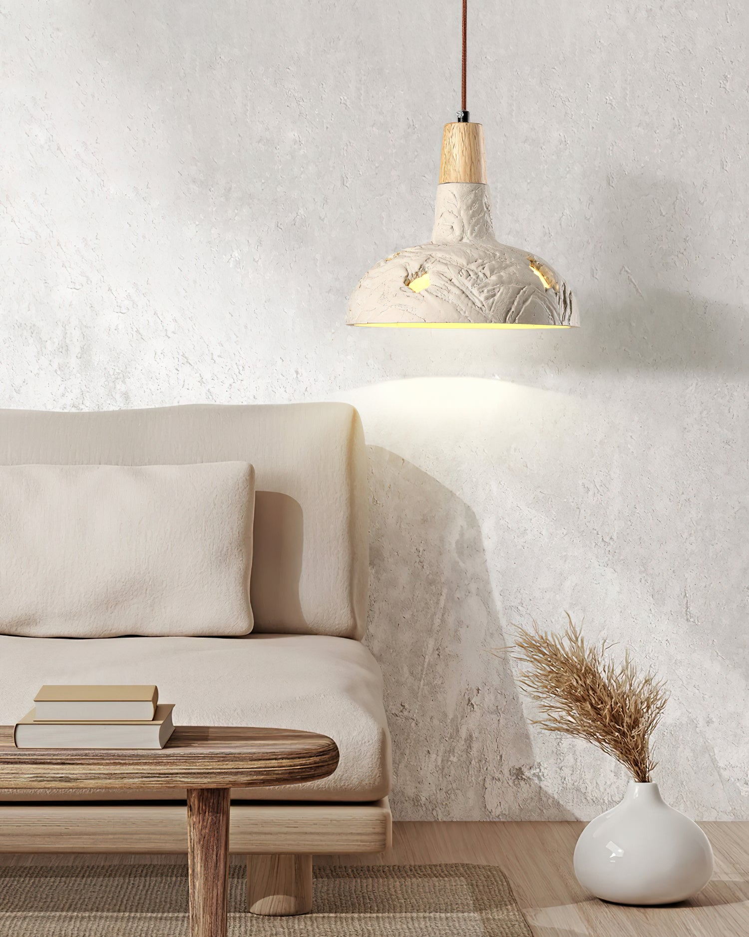 Cement Carve Pendant Lamp - Lumpaz