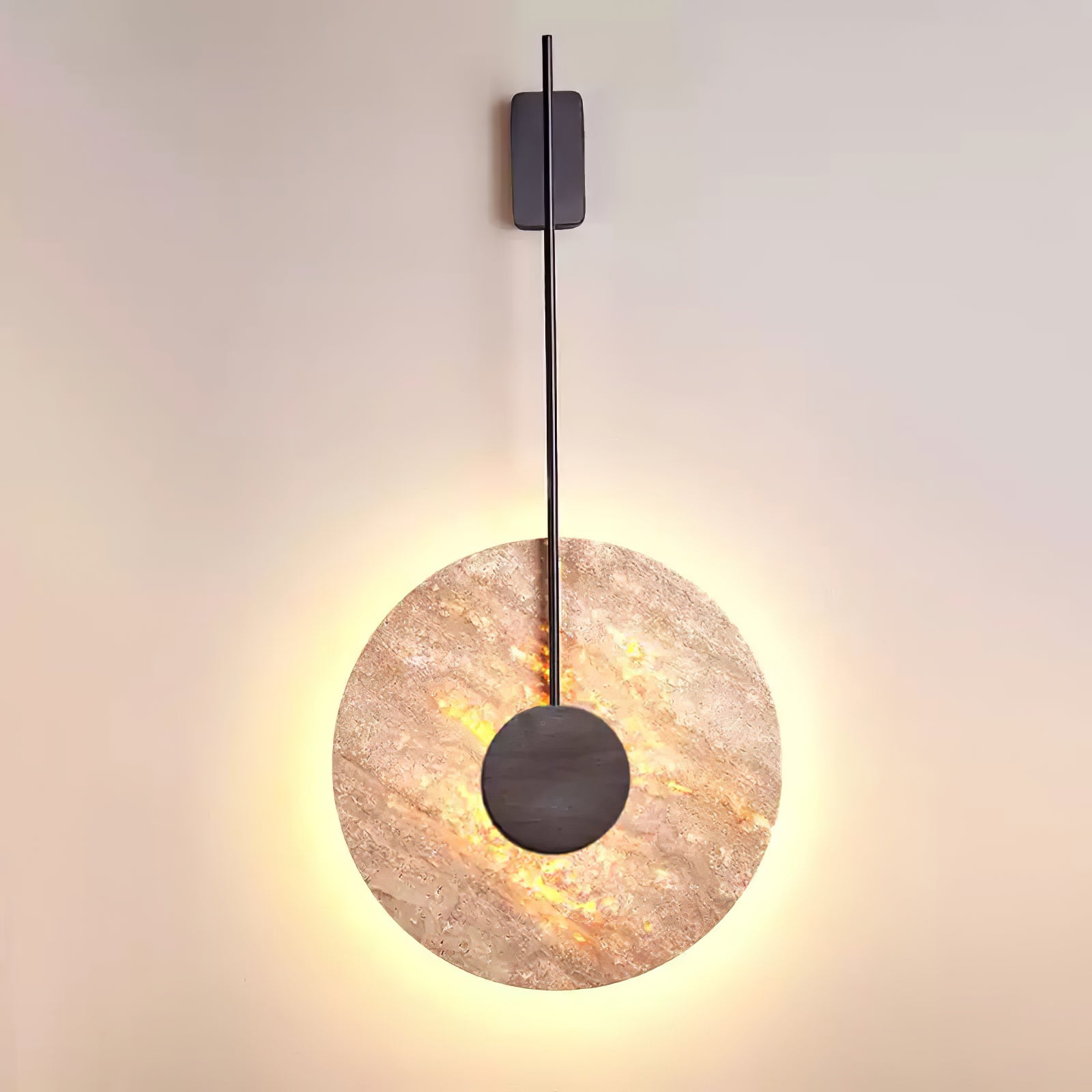 Travertine Disc Wall Lamp - Lumpaz
