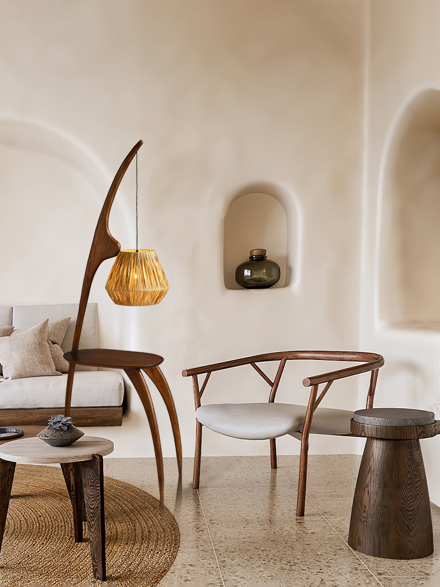 Curved Mantis Arm Floor Lamp - Lumpaz