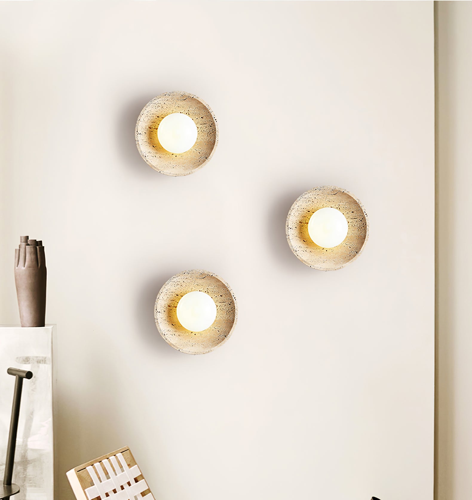 Stone Lunar Eclipse Wall Light - Lumpaz