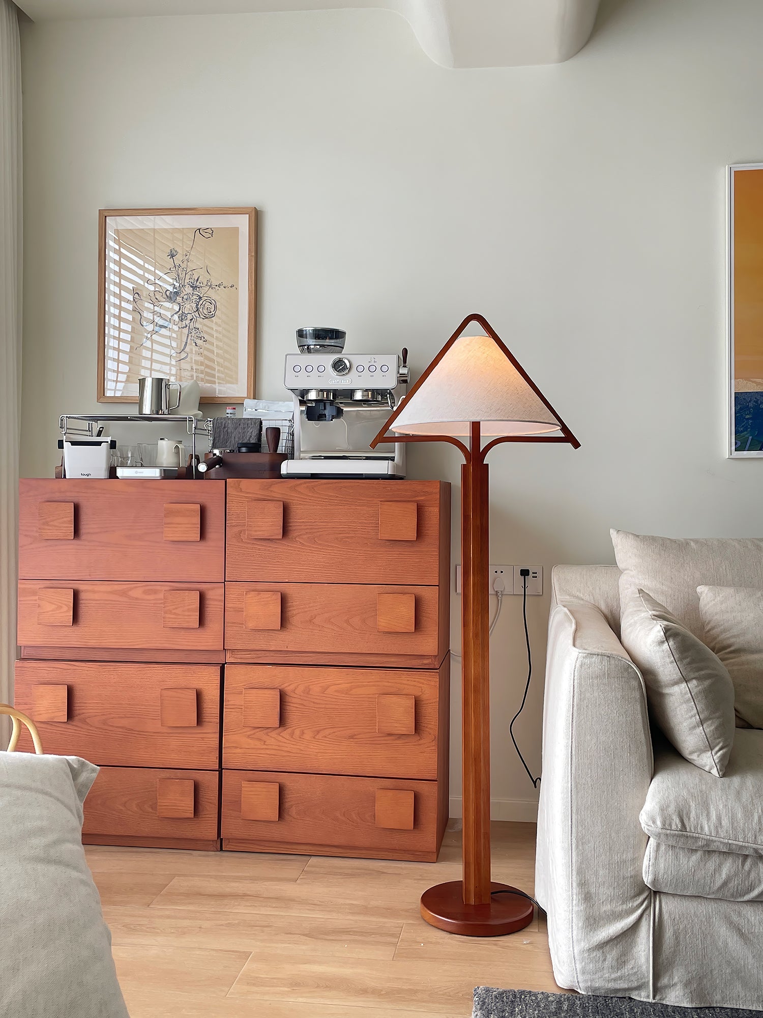 Apex Triangle Shade Floor Lamp - Lumpaz