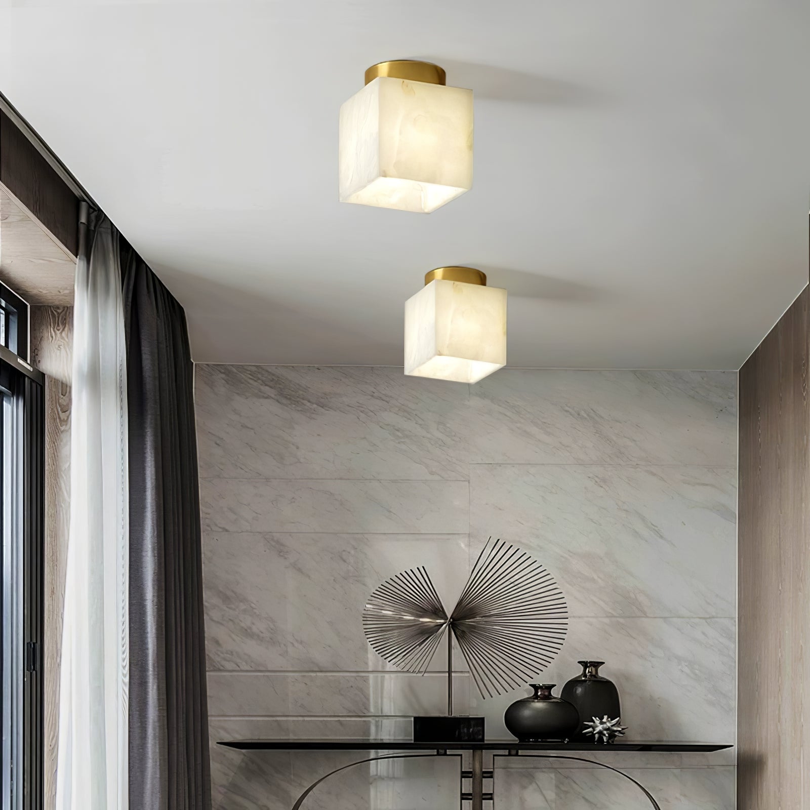 Moon Alabaster Ceiling Light - Lumpaz