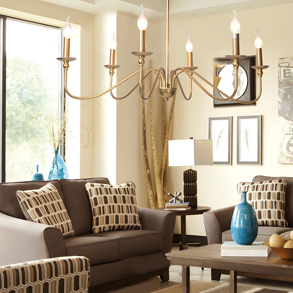 Timeless Gold Candle Chandelier - Lumpaz