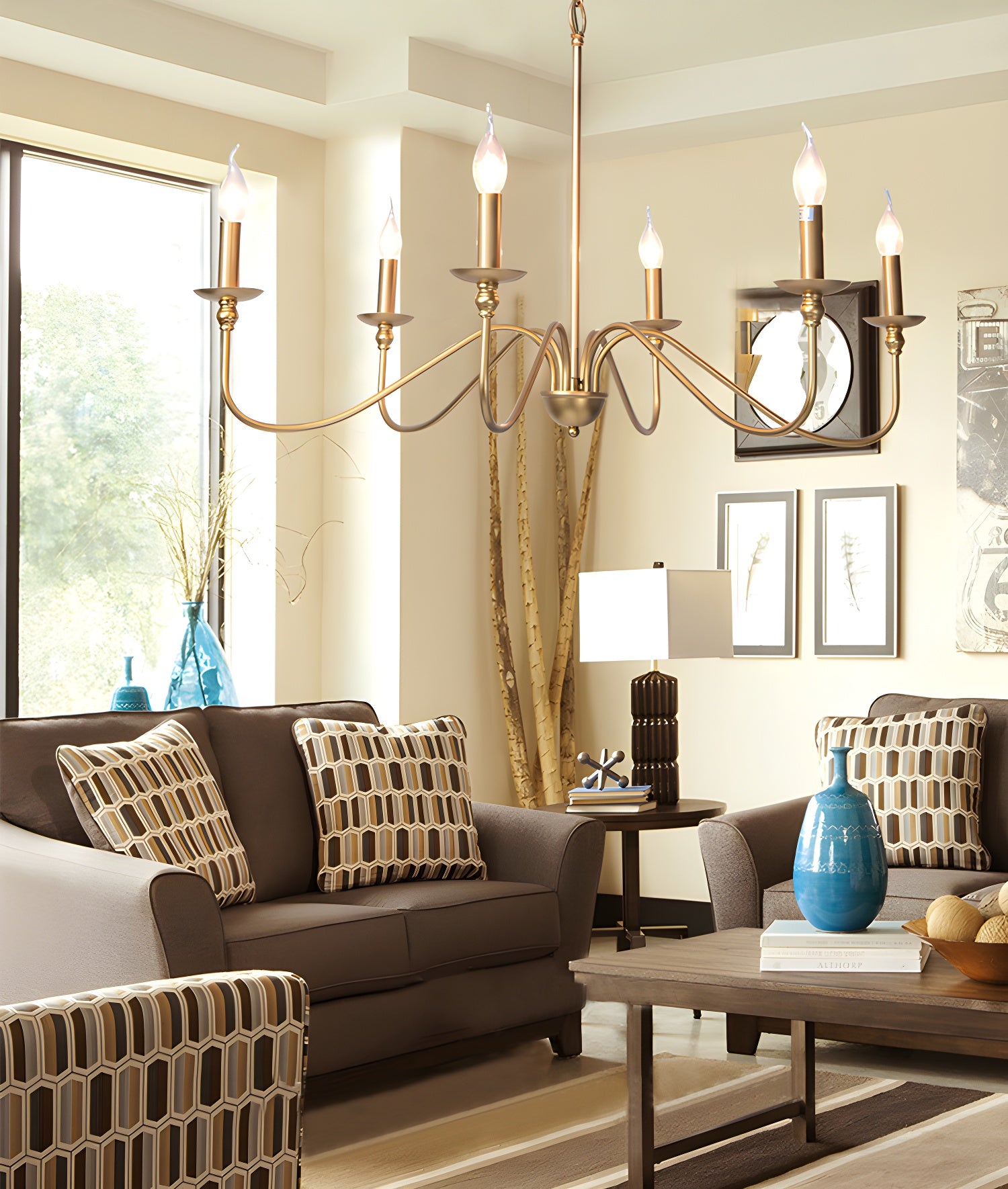 Timeless Gold Candle Chandelier - Lumpaz
