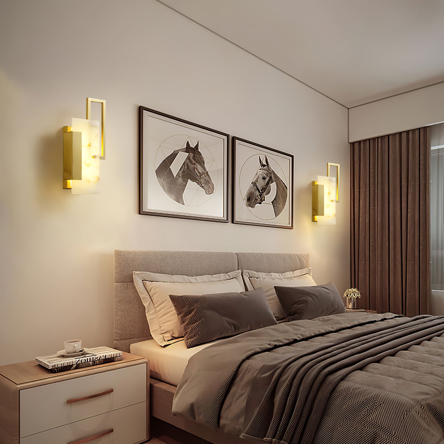 Althea Alabaster Wall Sconce - Lumpaz