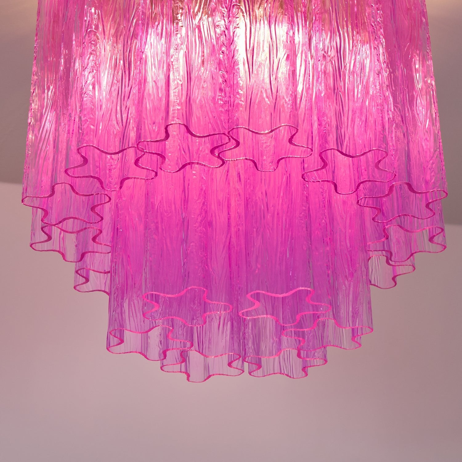 Fiora Rose Red Glass Ceiling Lamp - Lumpaz