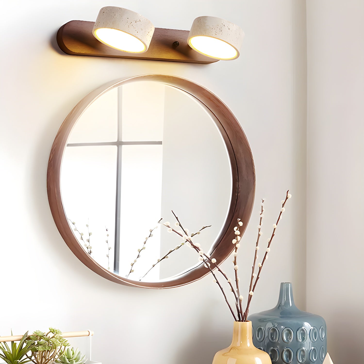 Travertine Duo Wall Light - Lumpaz
