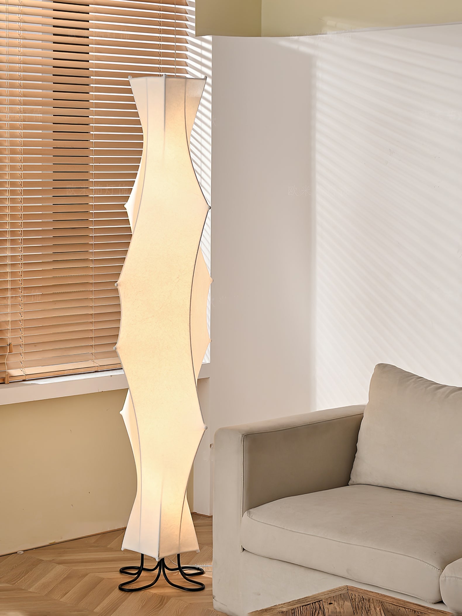Twist Silk Floor Lamp - Lumpaz