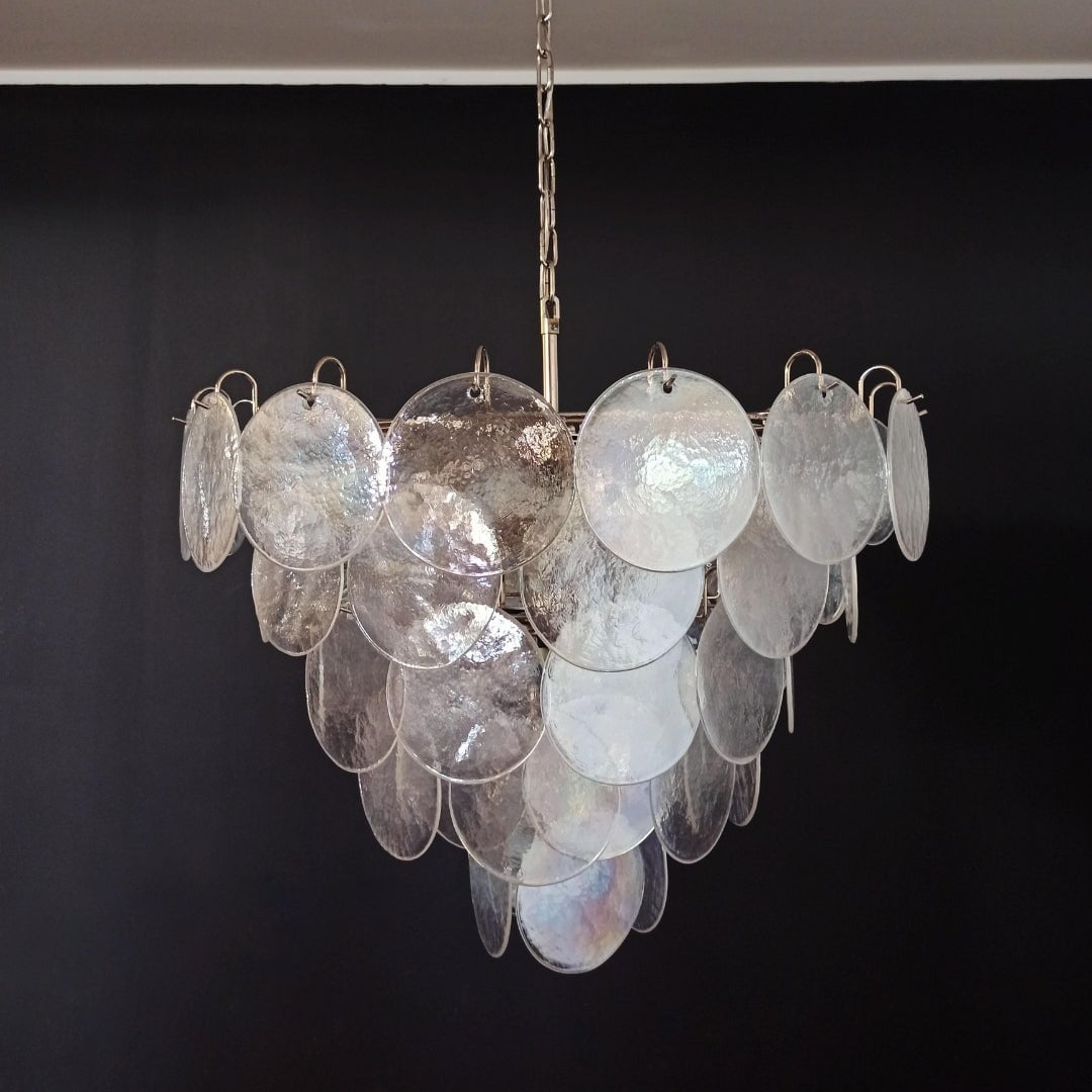 Murano Disc Iridescent Chandelier - Lumpaz