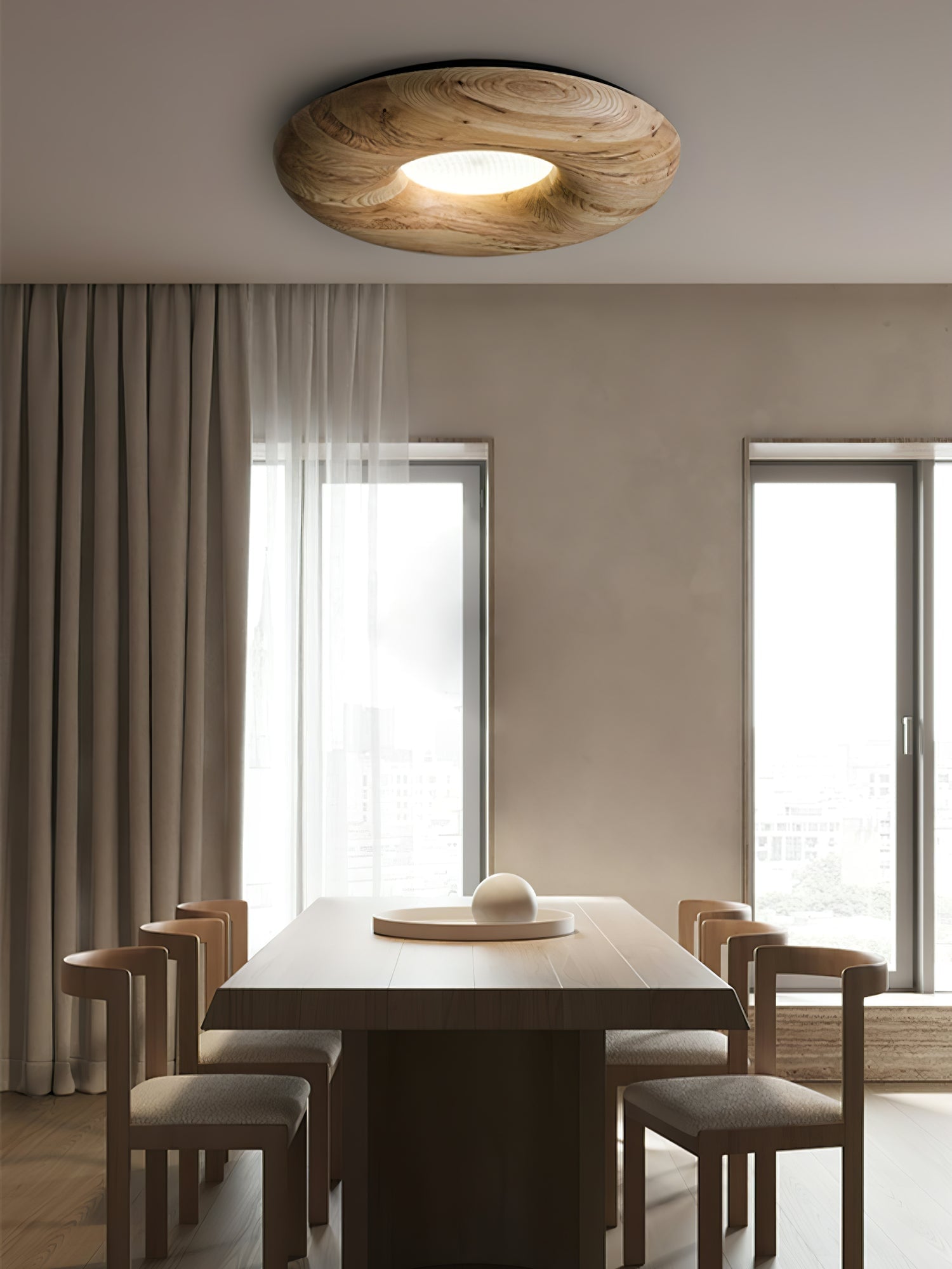 Donut Wood Ceiling Light - Lumpaz