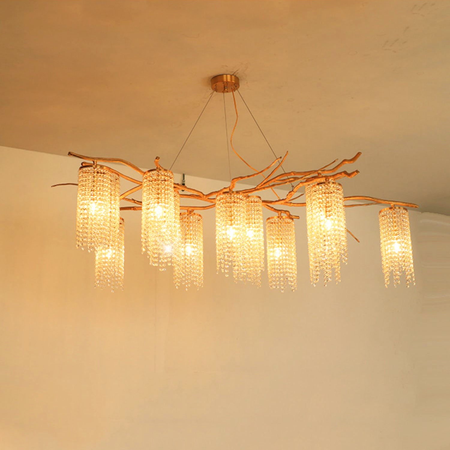 Forest Dawn Brass Chandelier - Lumpaz