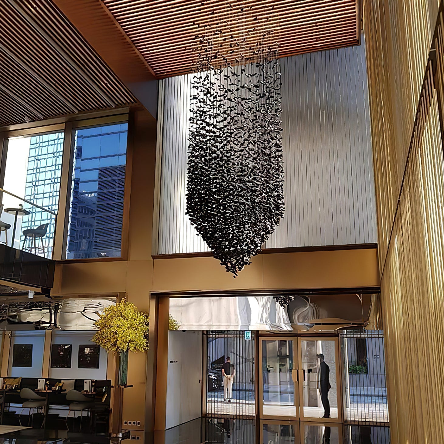 Charcoal Cascade Pixel Chandelier - Lumpaz