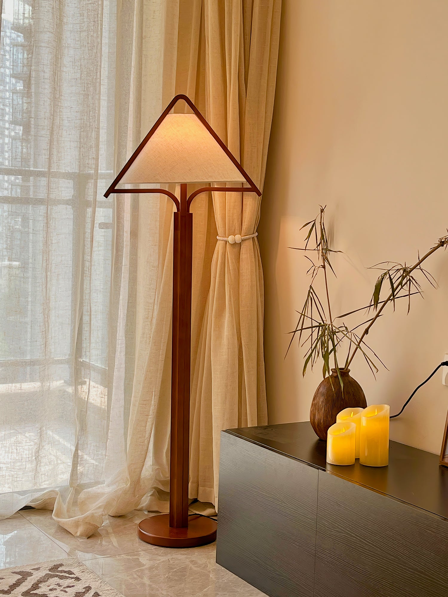 Apex Triangle Shade Floor Lamp - Lumpaz