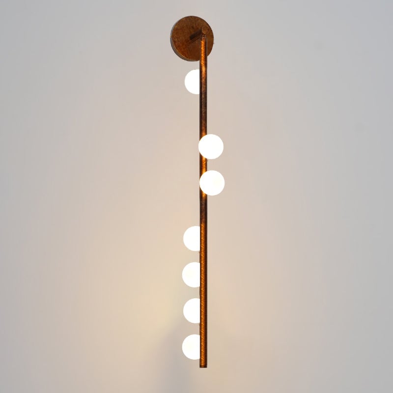 Brass Glass Tube Plug-in Wall Lamp - Lumpaz