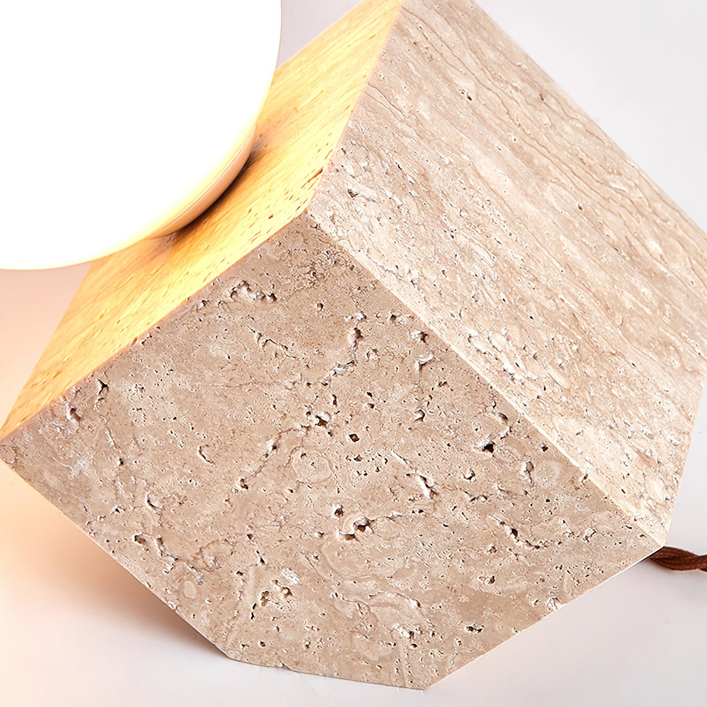 Cube Stone Table Lamp - Lumpaz