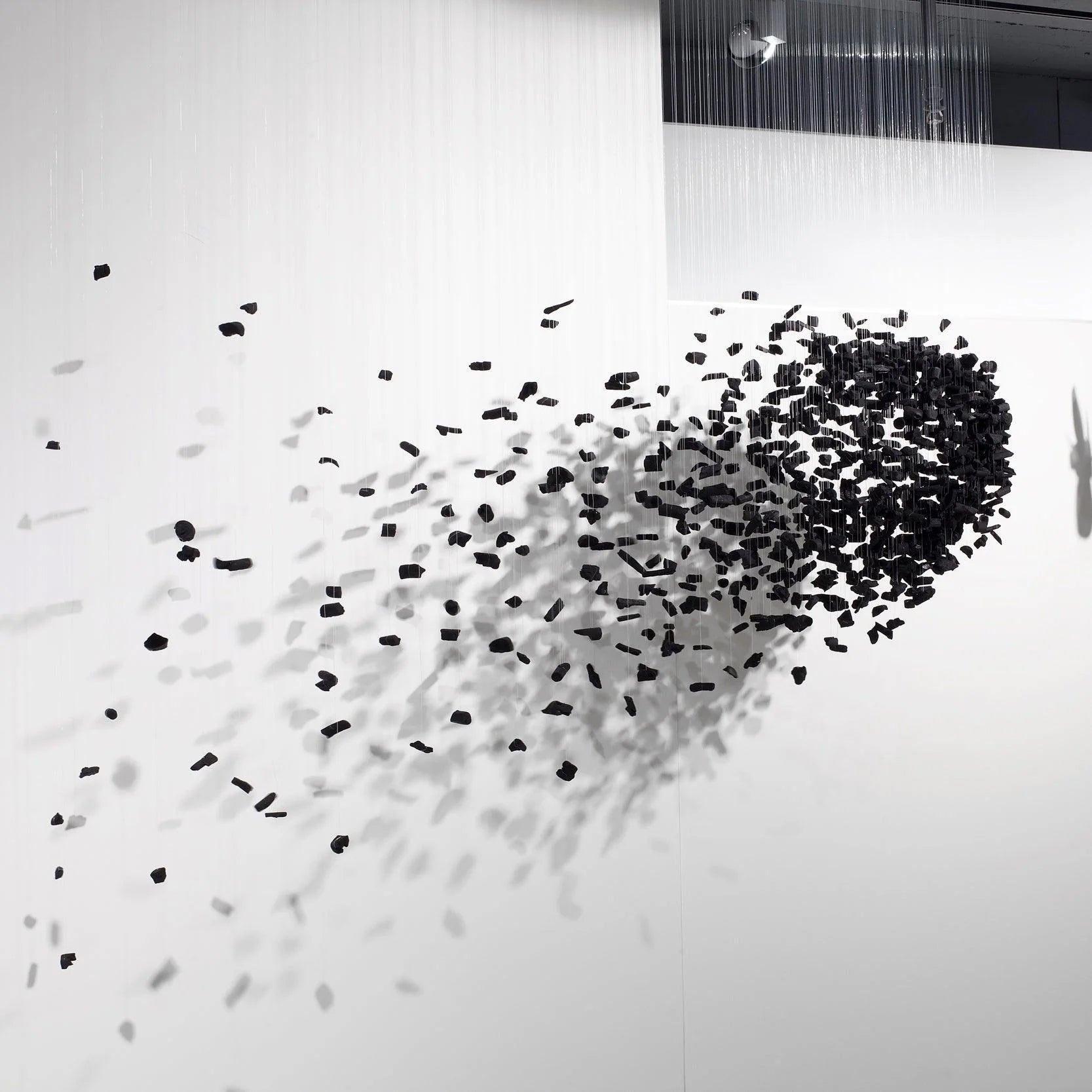 Charcoal Cascade Pixel Chandelier - Lumpaz