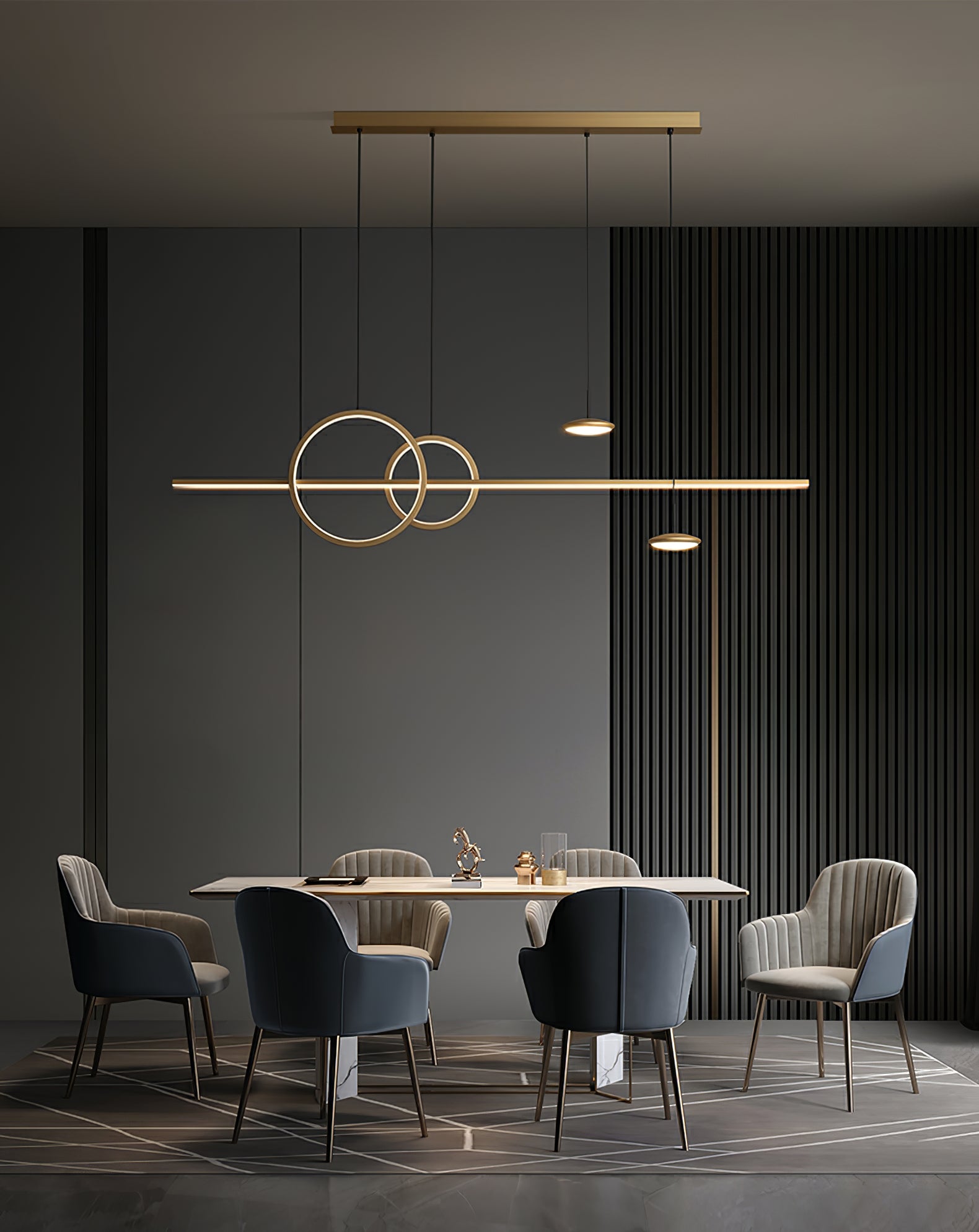 Modern Geometric Shape Chandelier - Lumpaz