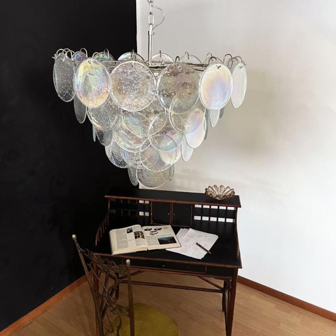 Murano Disc Iridescent Chandelier - Lumpaz