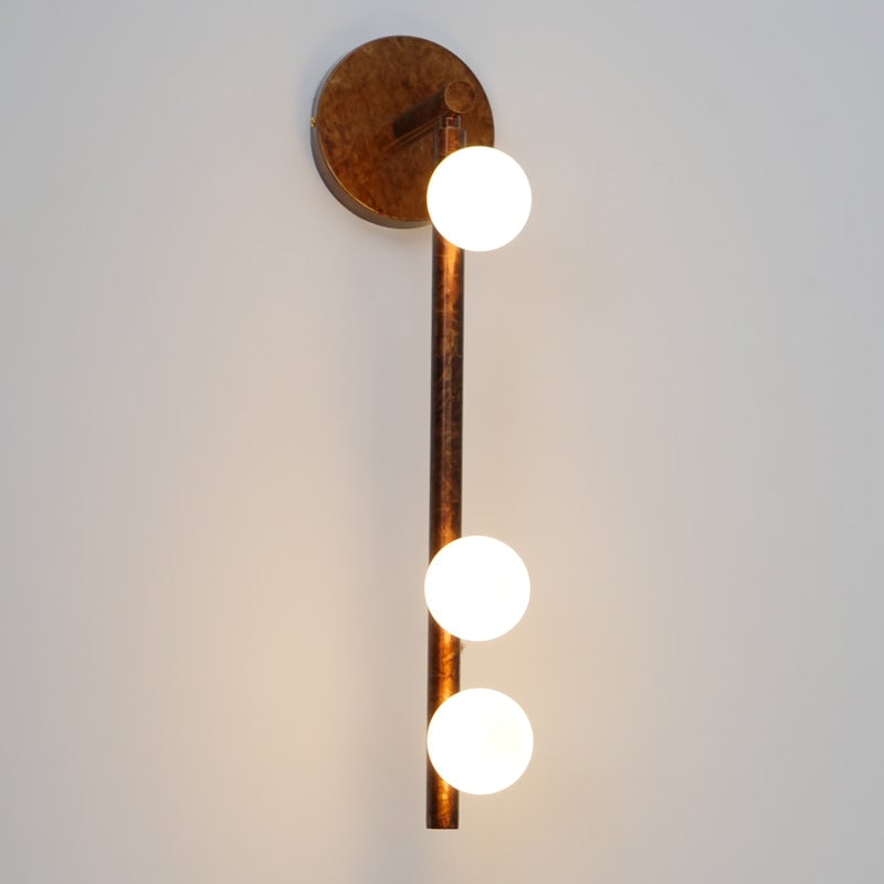 Brass Glass Tube Plug-in Wall Lamp - Lumpaz