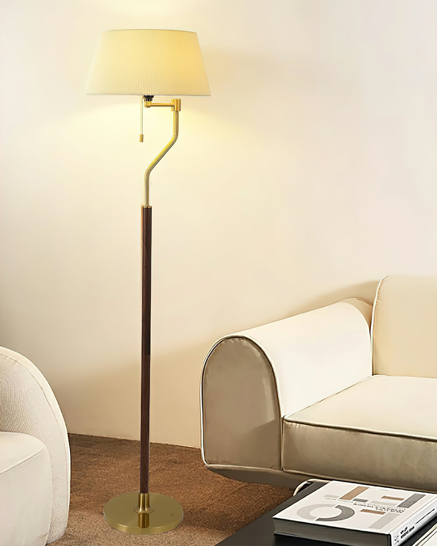 Walnut Whisper Floor Lamp - Lumpaz