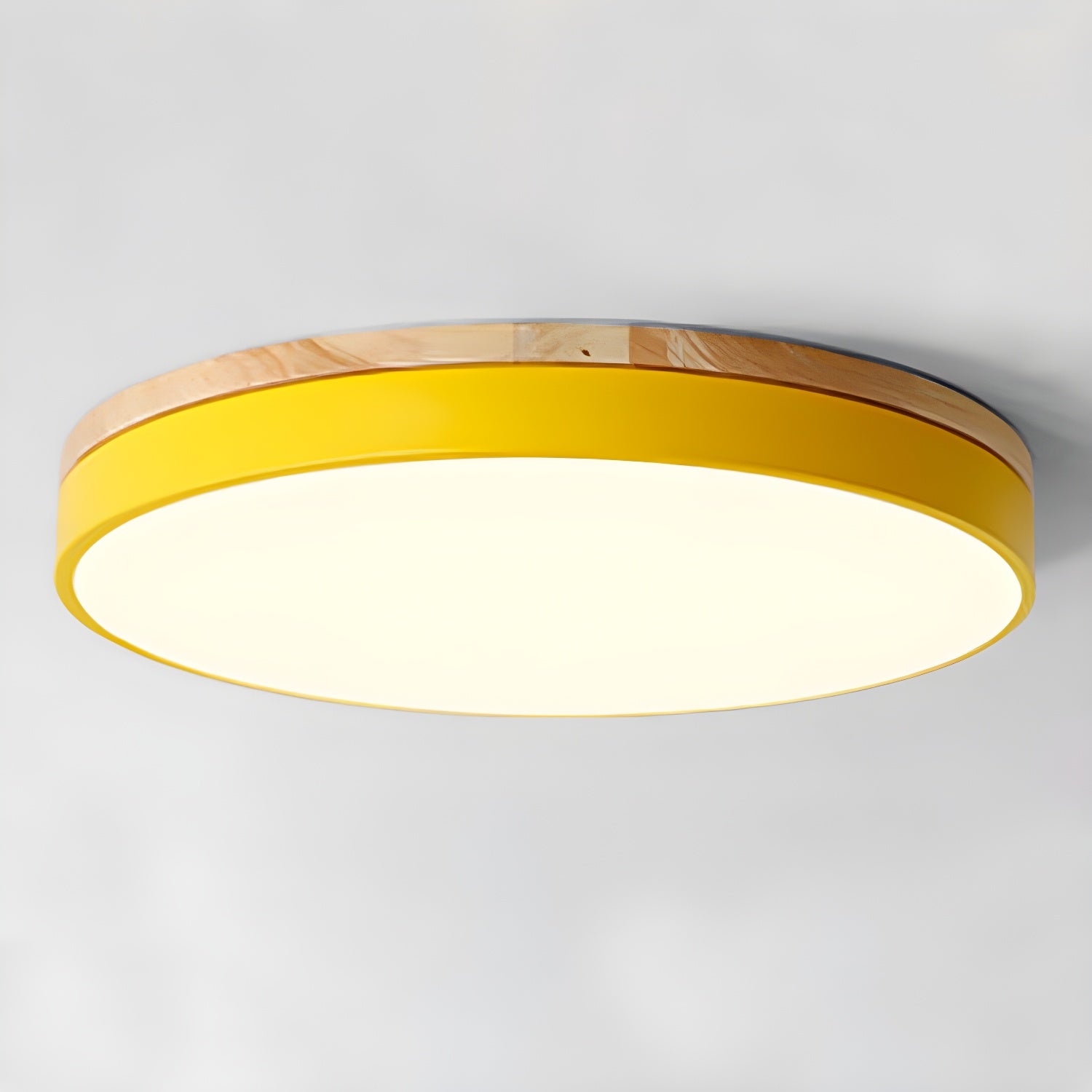 Zara Circular Wood Ceiling Lamp - Lumpaz