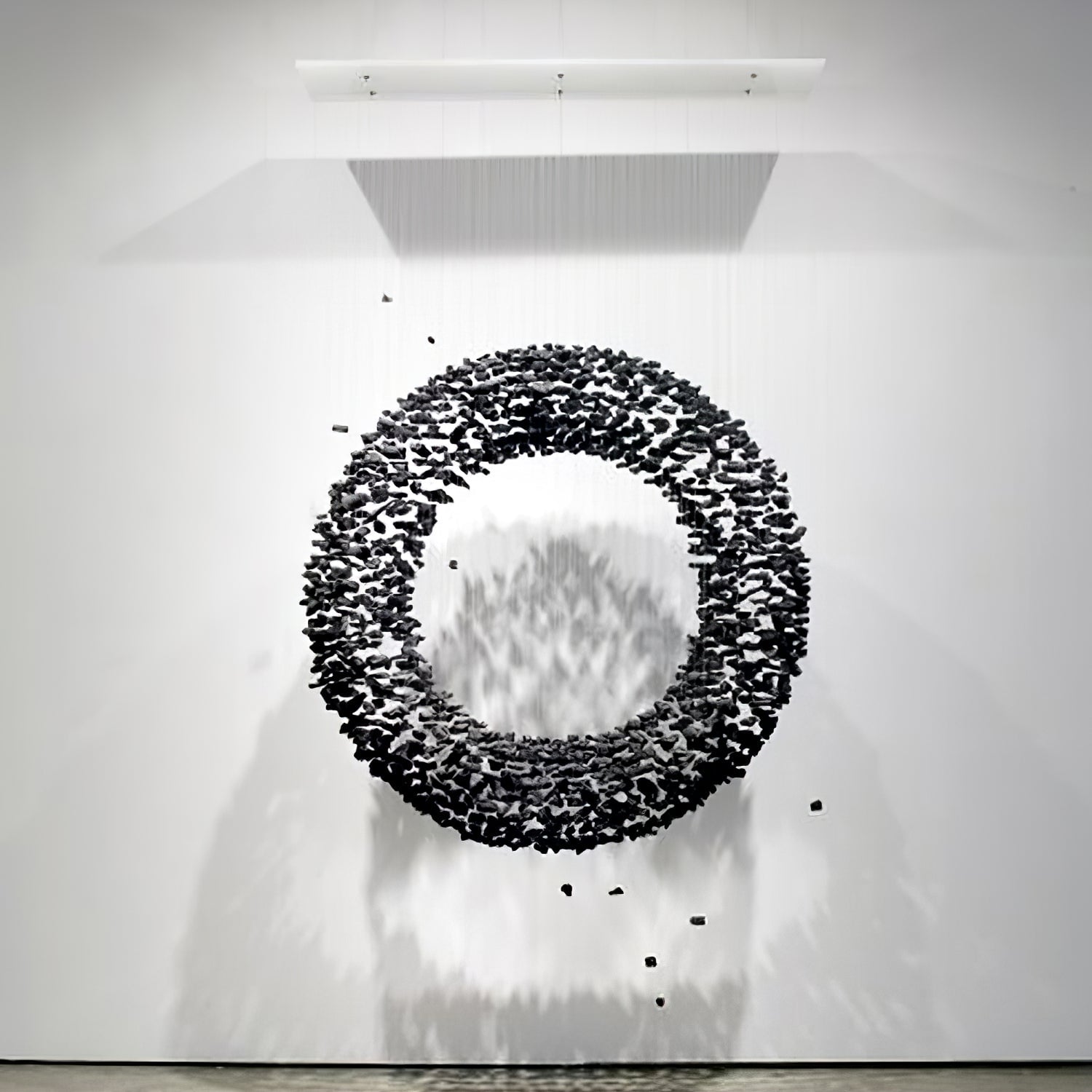 Charcoal Cascade Pixel Chandelier - Lumpaz