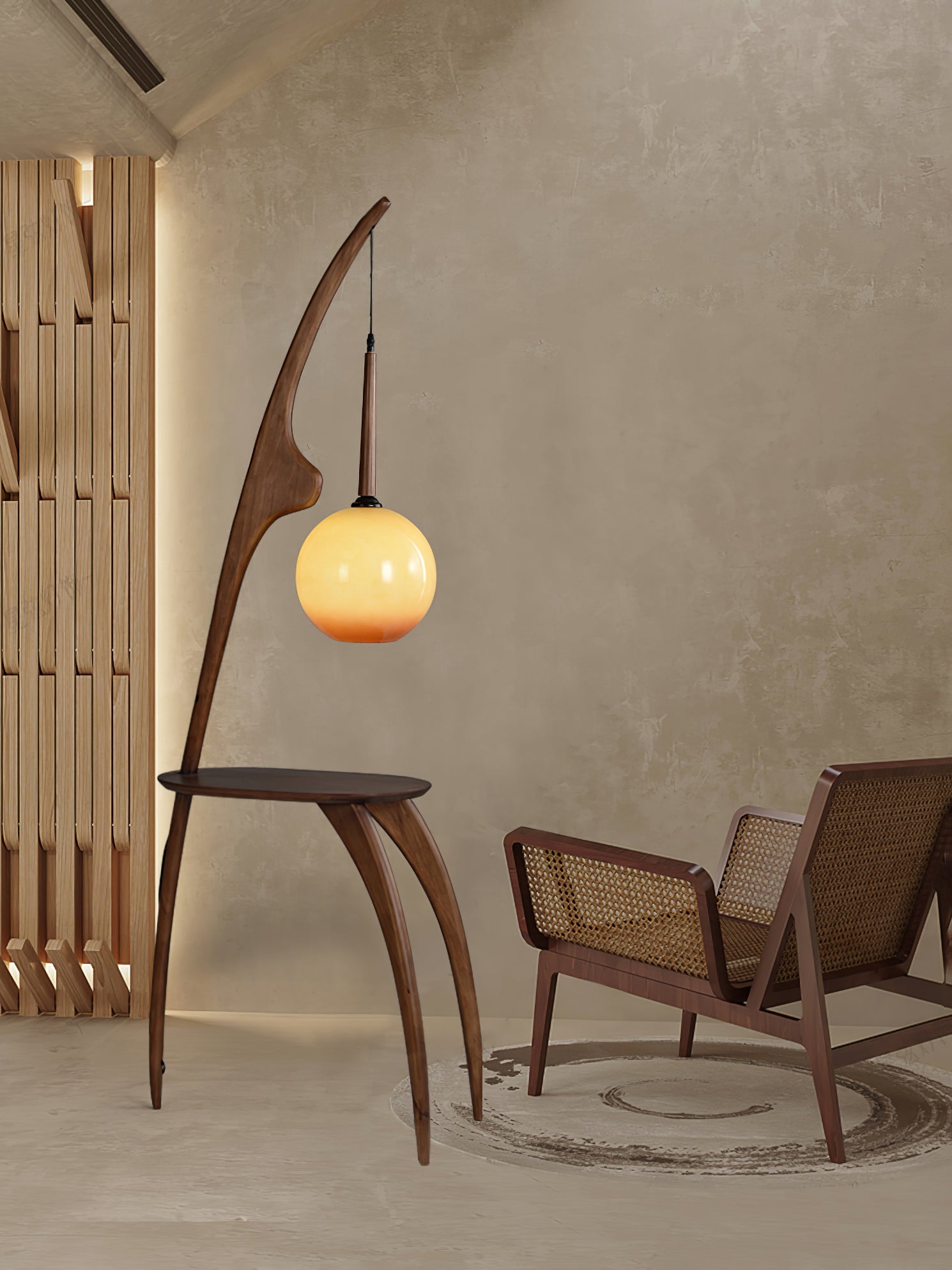 Curved Mantis Arm Floor Lamp - Lumpaz