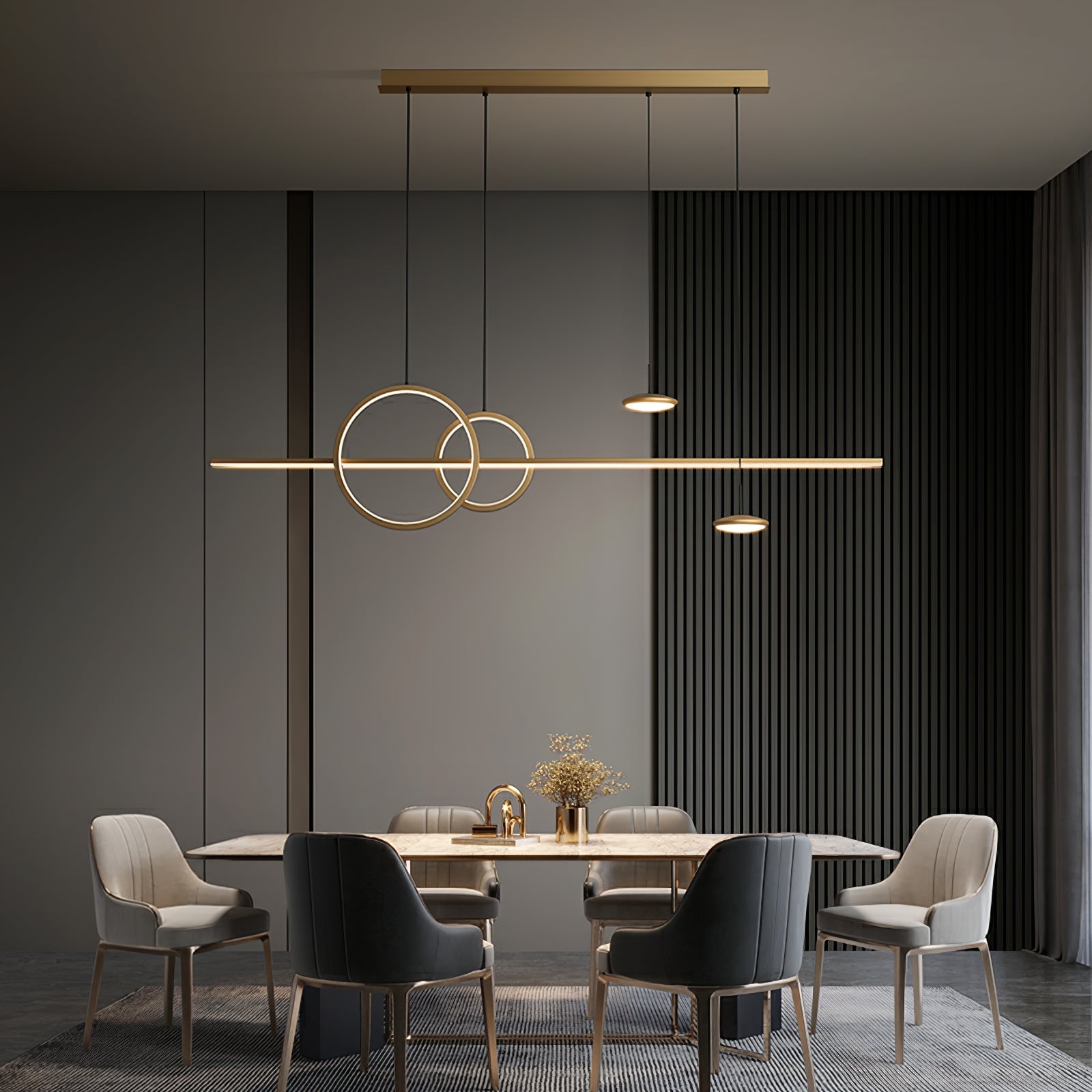 Modern Geometric Shape Chandelier - Lumpaz