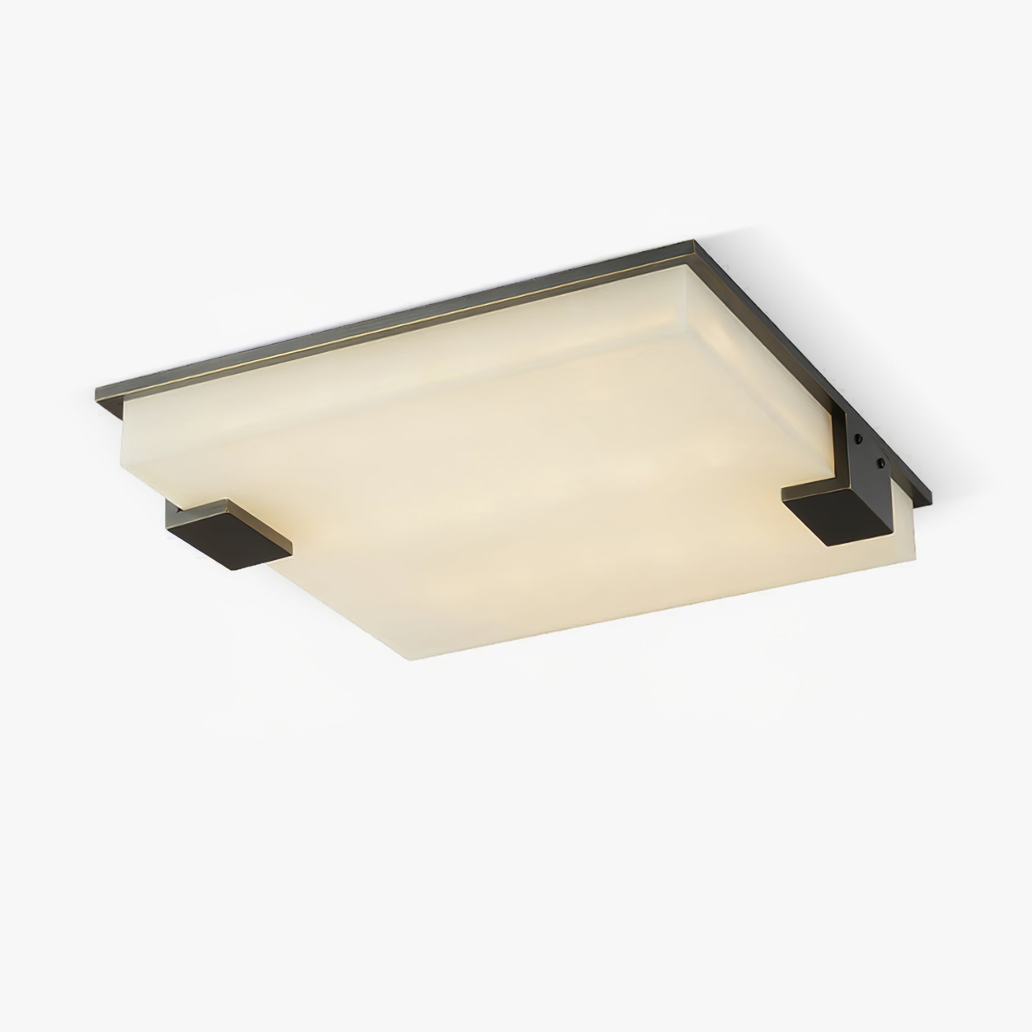 Square Alabaster Ceiling Lamp - Lumpaz