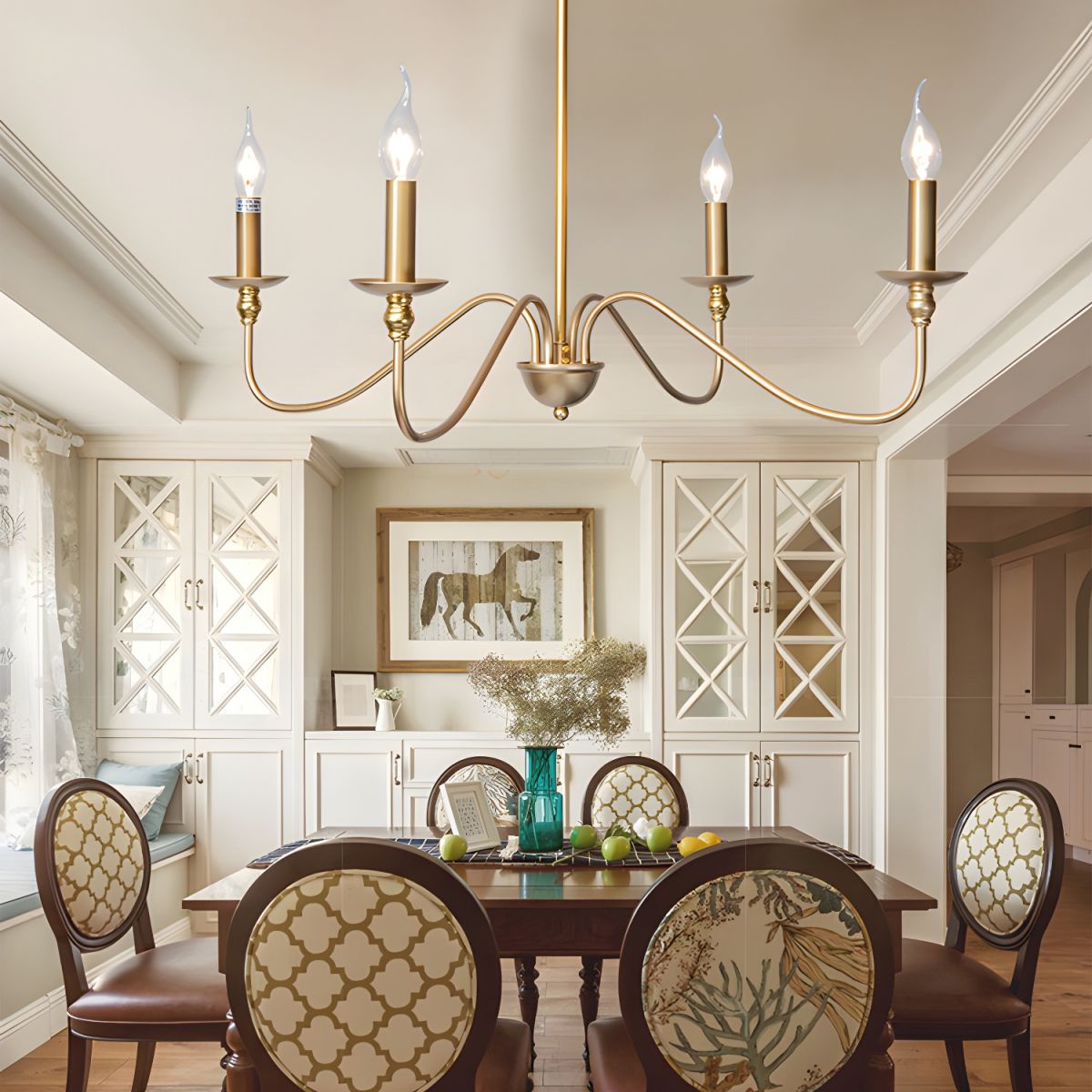 Timeless Gold Candle Chandelier - Lumpaz