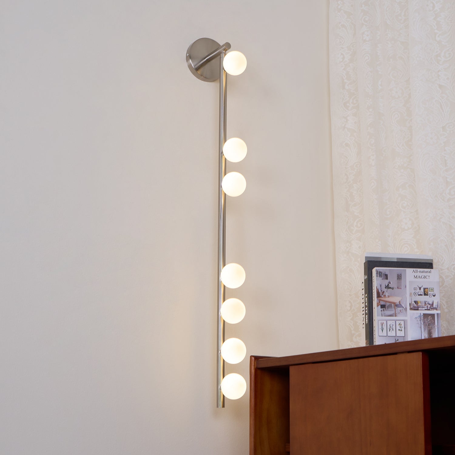 Brass Glass Tube Plug-in Wall Lamp - Lumpaz