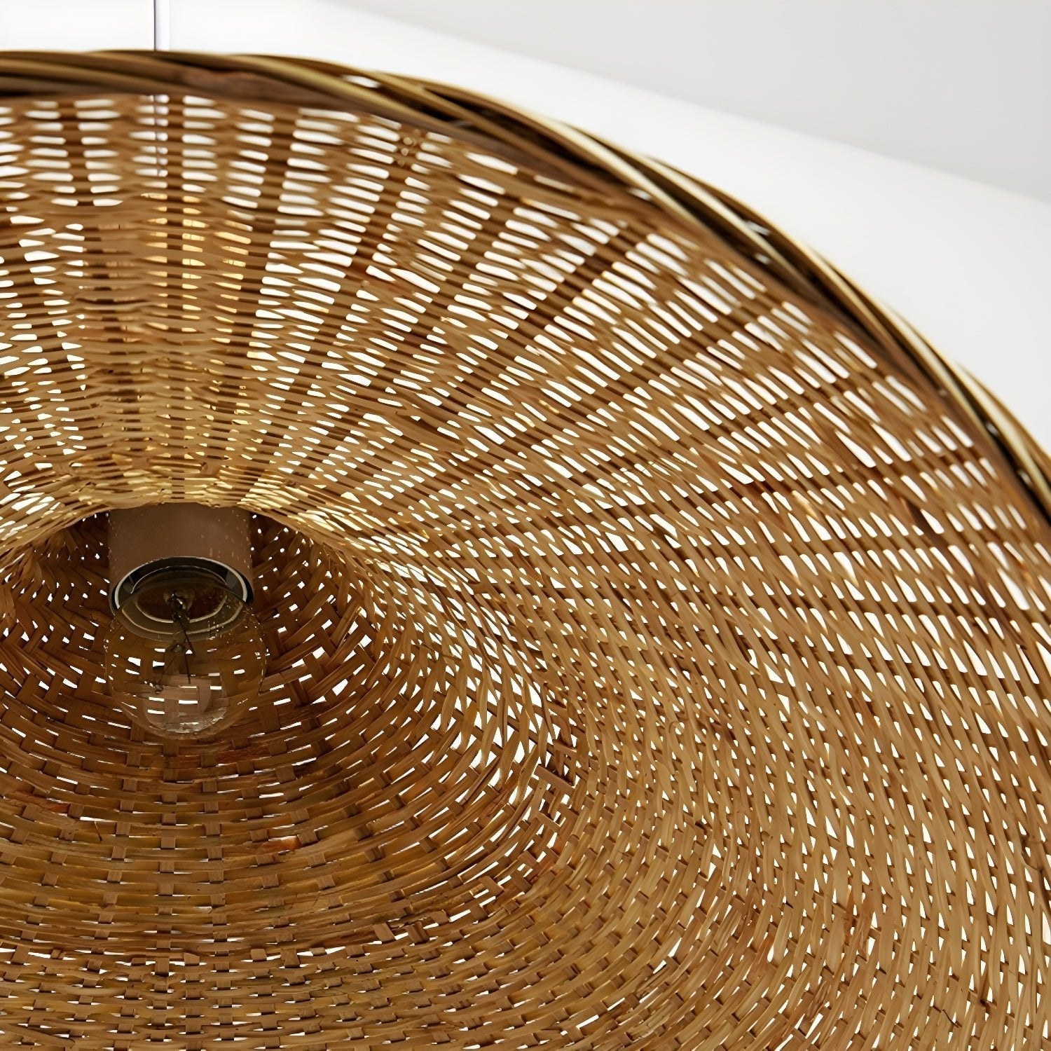 Rattan Weave Hat Pendant Light - Lumpaz