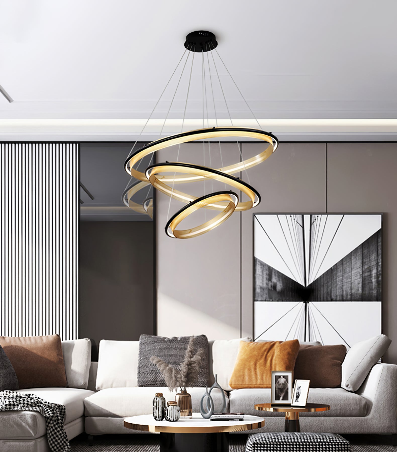 Acrylic LED Round Chandelier - Lumpaz
