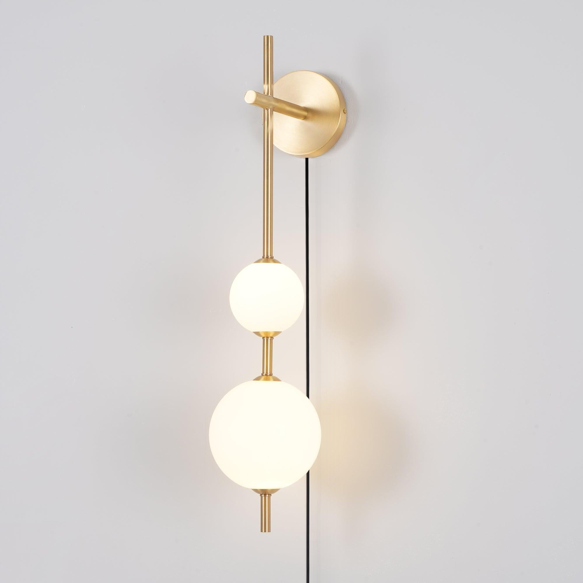 Vertical Globe Plug-in Wall Lamp - Lumpaz
